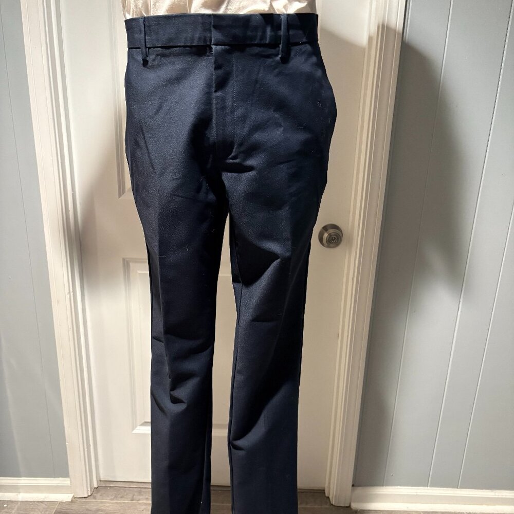 Good Threads Men's Slim Fit Dress Stretch Performance Pants Size 36W 33L. Blue